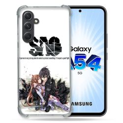 Coque Renforcée En Verre Trempé Pour Samsung Galaxy A54 5G Manga SAO sword Art Online Blanc
