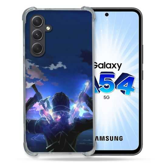Coque Renforcée En Verre Trempé Pour Samsung Galaxy A54 5G Manga SAO sword Art Online Epee
