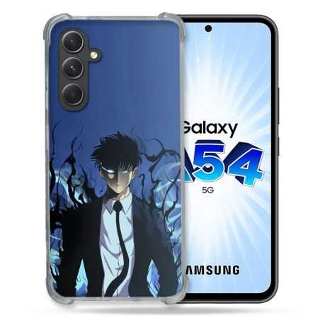 Coque Renforcée En Verre Trempé Pour Samsung Galaxy A54 5G Manga Solo Leveling Sung Bleu