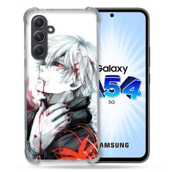 Coque Renforcée En Verre Trempé Pour Samsung Galaxy A54 5G Manga Tokyo Ghoul Kaneki Blanc