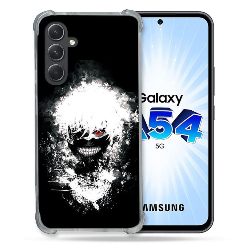Coque Renforcée En Verre Trempé Pour Samsung Galaxy A54 5G Manga Tokyo Ghoul Kaneki Tag