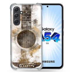 Coque Renforcée En Verre Trempé Pour Samsung Galaxy A54 5G Musique Guitare Tag