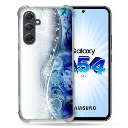 Coque Renforcée En Verre Trempé Pour Samsung Galaxy A54 5G Musique Partition Vague