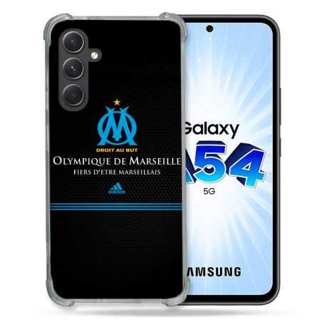 Coque Renforcée En Verre Trempé Pour Samsung Galaxy A54 5G Olympique Marseille OM Fier etre Marseillais