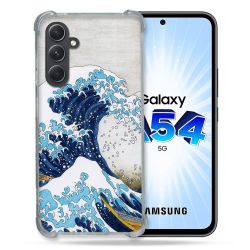 Coque Renforcée En Verre Trempé Pour Samsung Galaxy A54 5G Peinture La Grande Vague