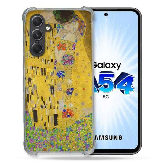 Coque Renforcée En Verre Trempé Pour Samsung Galaxy A54 5G Peinture Le Baiser
