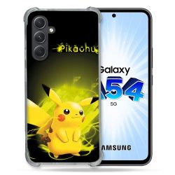 Coque Renforcée En Verre Trempé Pour Samsung Galaxy A54 5G Pokemon Pikachu Eclair