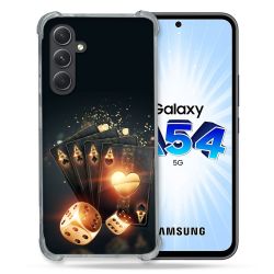 Coque Renforcée En Verre Trempé Pour Samsung Galaxy A54 5G Poker Des