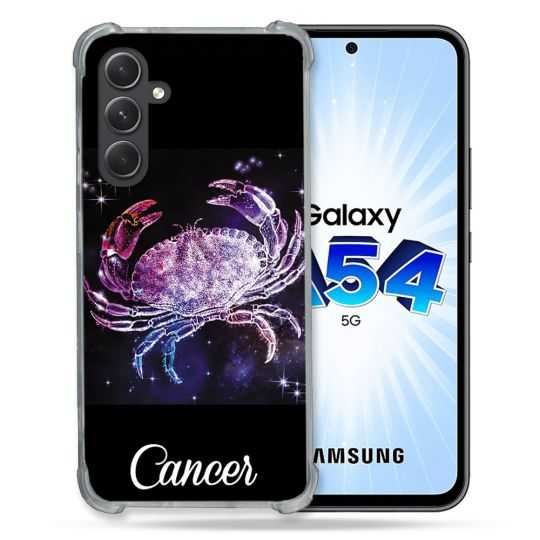 Coque Renforcée En Verre Trempé Pour Samsung Galaxy A54 5G Signe Zodiaque 2 Cancer