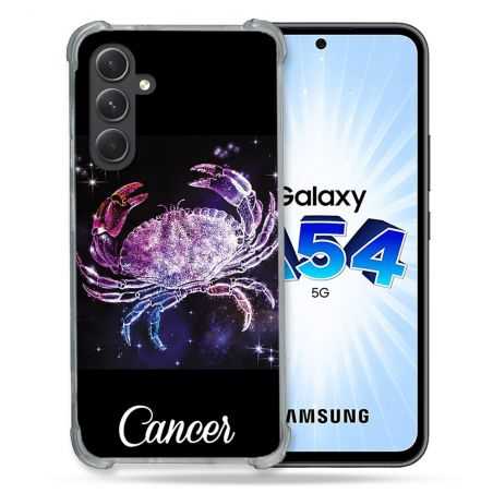 Coque Renforcée En Verre Trempé Pour Samsung Galaxy A54 5G Signe Zodiaque 2 Cancer