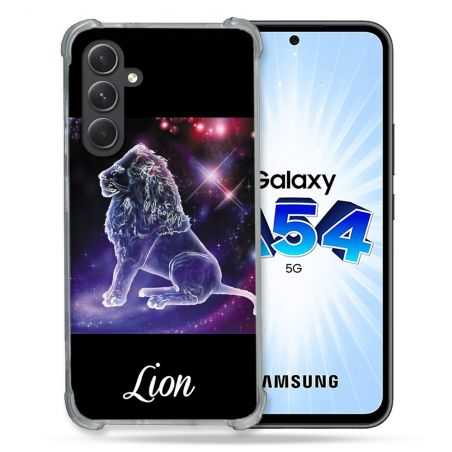 Coque Renforcée En Verre Trempé Pour Samsung Galaxy A54 5G Signe Zodiaque 2 Lion