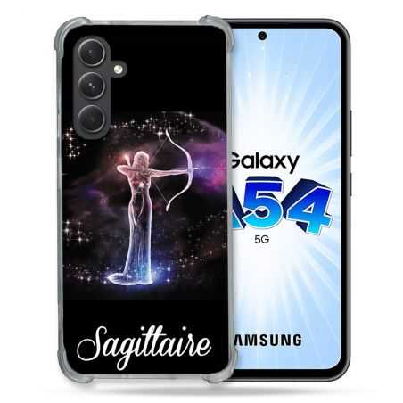 Coque Renforcée En Verre Trempé Pour Samsung Galaxy A54 5G Signe Zodiaque 2 Sagittaire