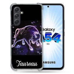 Coque Renforcée En Verre Trempé Pour Samsung Galaxy A54 5G Signe Zodiaque 2 Taureau