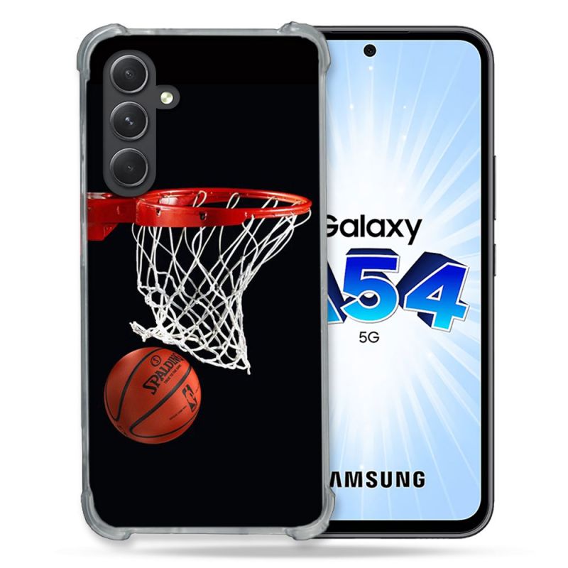 Coque Renforcée En Verre Trempé Pour Samsung Galaxy A54 5G Sport Basket Panier