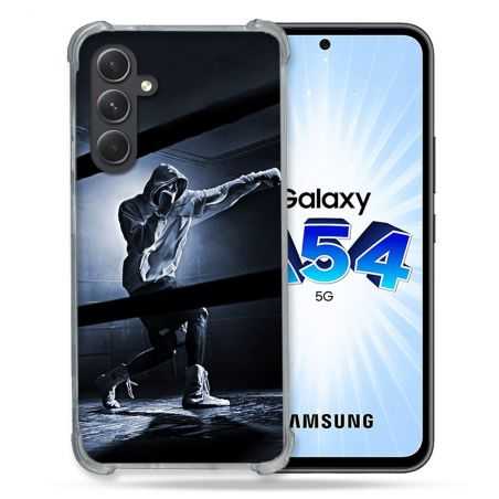 Coque Renforcée En Verre Trempé Pour Samsung Galaxy A54 5G Sport Boxe Poing