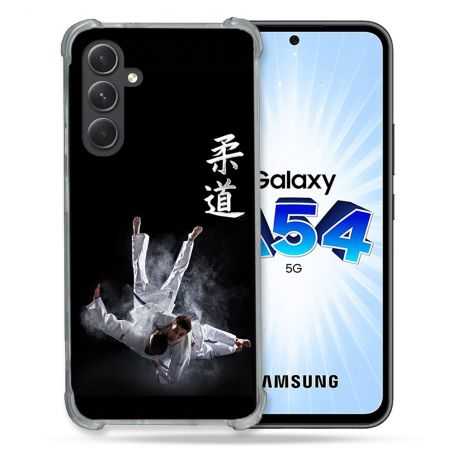 Coque Renforcée En Verre Trempé Pour Samsung Galaxy A54 5G Sport Judo Noir