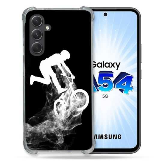 Coque Renforcée En Verre Trempé Pour Samsung Galaxy A54 5G Sport VTT Noir