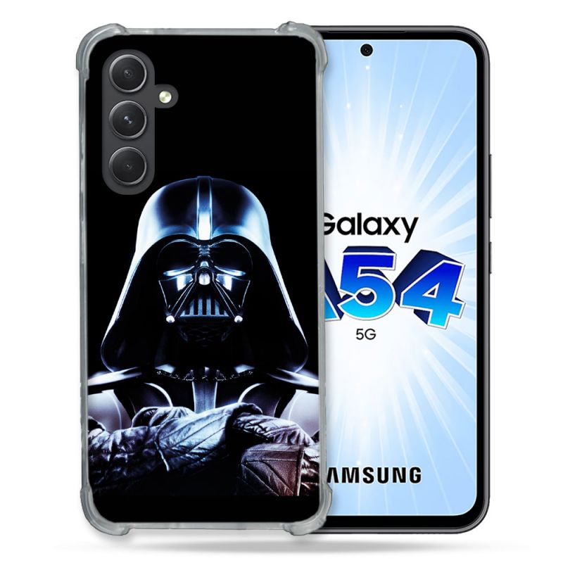 Coque Renforcée En Verre Trempé Pour Samsung Galaxy A54 5G Star Wars - Dark Vador Noir