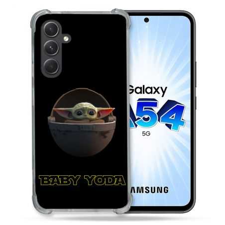 Coque Renforcée En Verre Trempé Pour Samsung Galaxy A54 5G Star Wars - Yoda bebe noir