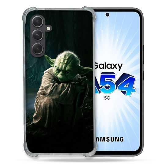 Coque Renforcée En Verre Trempé Pour Samsung Galaxy A54 5G Star Wars - Yoda sombre