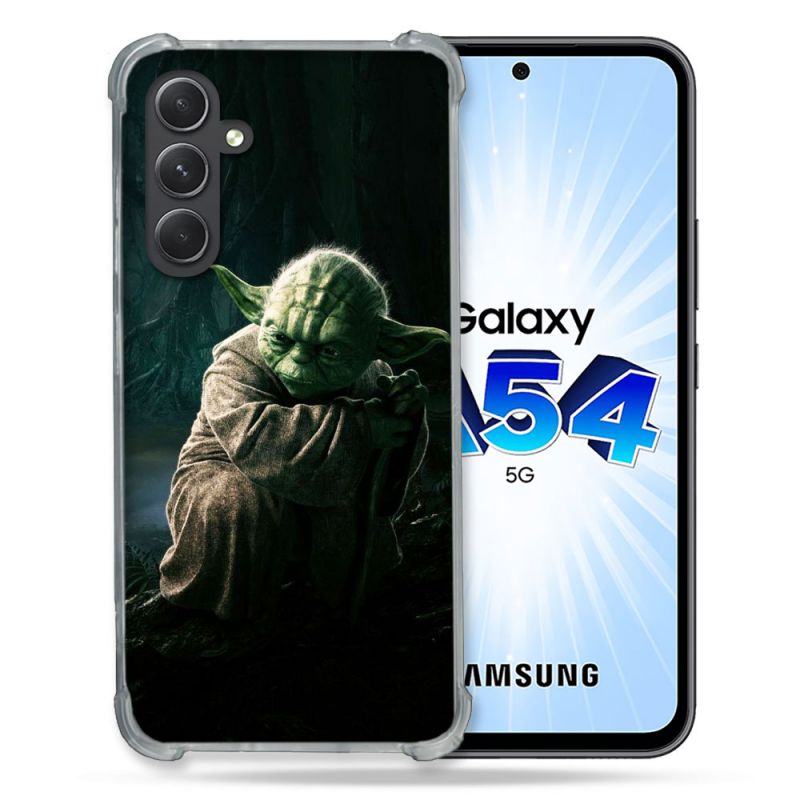 Coque Renforcée En Verre Trempé Pour Samsung Galaxy A54 5G Star Wars - Yoda sombre