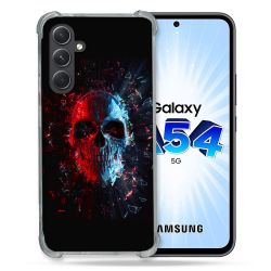 Coque Renforcée En Verre Trempé Pour Samsung Galaxy A54 5G Tete de Mort Deflagration