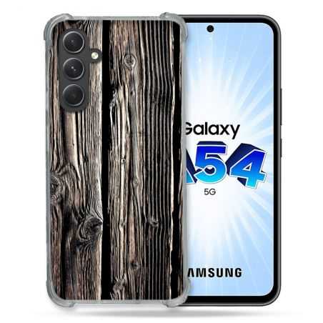 Coque Renforcée En Verre Trempé Pour Samsung Galaxy A54 5G Texture Bois