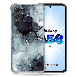 Coque Renforcée En Verre Trempé Pour Samsung Galaxy A54 5G Texture Marbre Gris