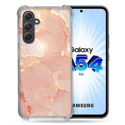 Coque Renforcée En Verre Trempé Pour Samsung Galaxy A54 5G Texture Marbre Rose