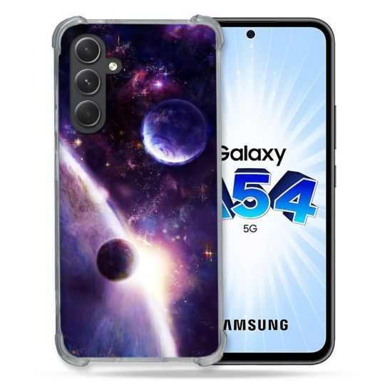 Coque Renforcée En Verre Trempé Pour Samsung Galaxy A54 5G Univers Planete Stellaire
