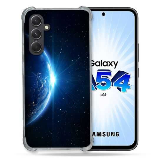 Coque Renforcée En Verre Trempé Pour Samsung Galaxy A54 5G Univers Planete Terre