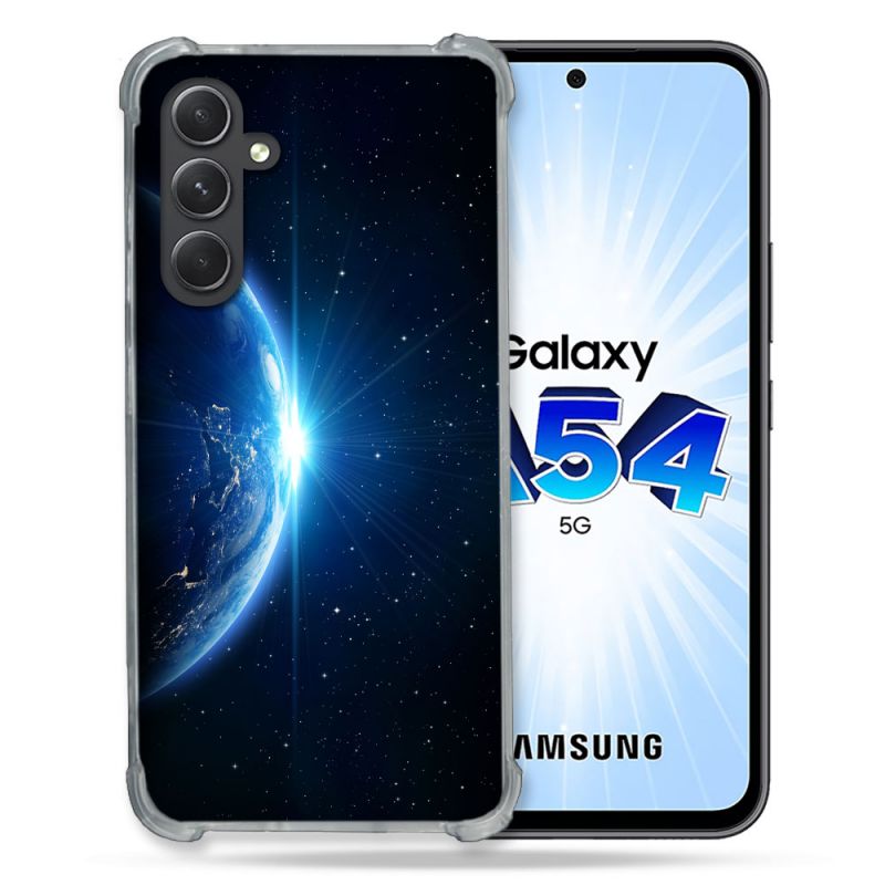 Coque Renforcée En Verre Trempé Pour Samsung Galaxy A54 5G Univers Planete Terre