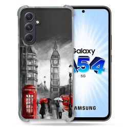 Coque Renforcée En Verre Trempé Pour Samsung Galaxy A54 5G Voyage Angleterre Londres Vintage