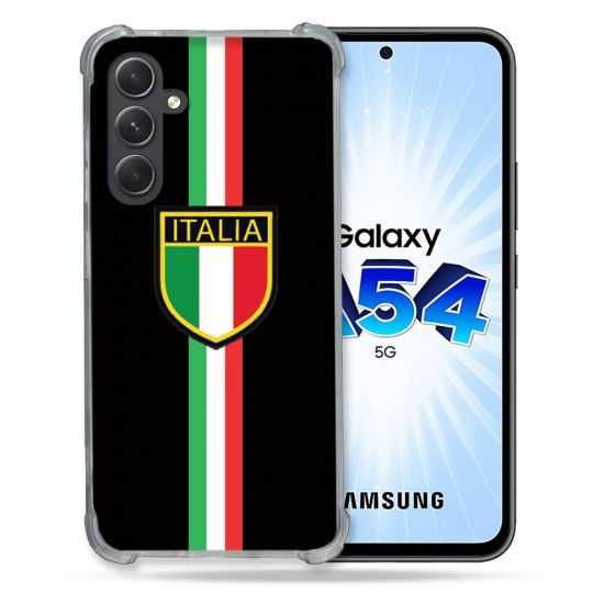 Coque Renforcée En Verre Trempé Pour Samsung Galaxy A54 5G Voyage Italie 3 Noir