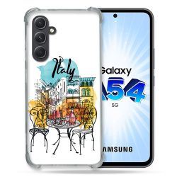 Coque Renforcée En Verre Trempé Pour Samsung Galaxy A54 5G Voyage Italie Vintage
