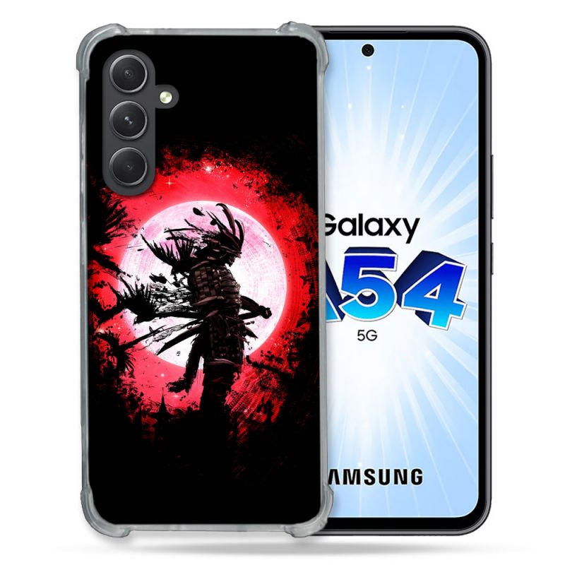 Coque Renforcée En Verre Trempé Pour Samsung Galaxy A54 5G Voyage Japon Samourai