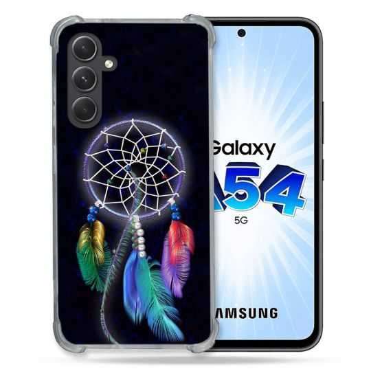 Coque Renforcée En Verre Trempé Pour Samsung Galaxy A54 5G Zen Attrape Reve Multicolore