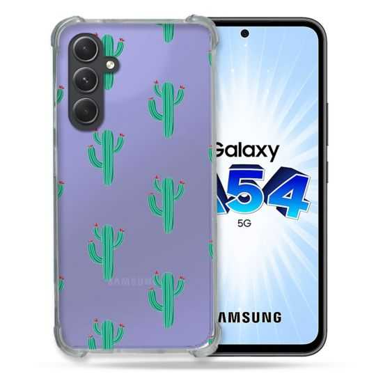 Coque Renforcée En Verre Trempé Transparente Pour Samsung Galaxy A54 5G Cactus