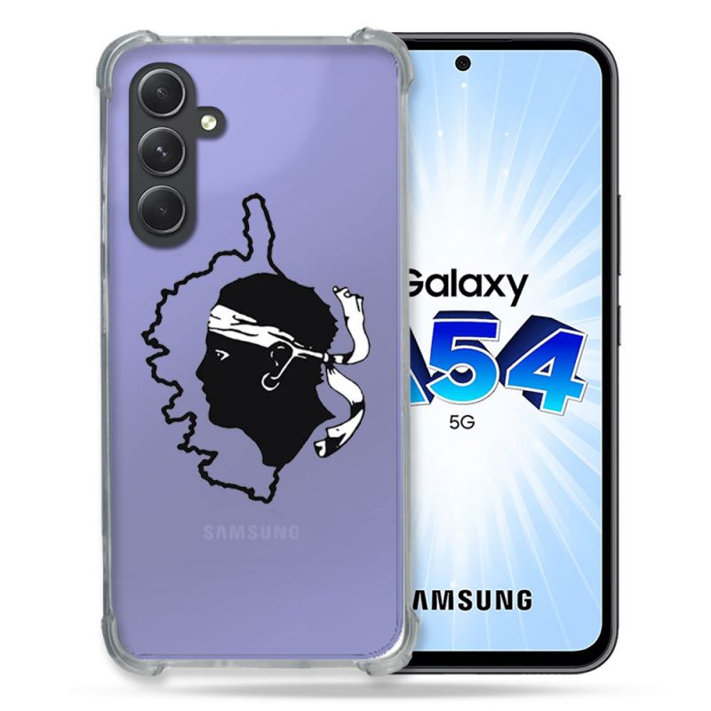 Coque Renforcée En Verre Trempé Transparente Pour Samsung Galaxy A54 5G Corse