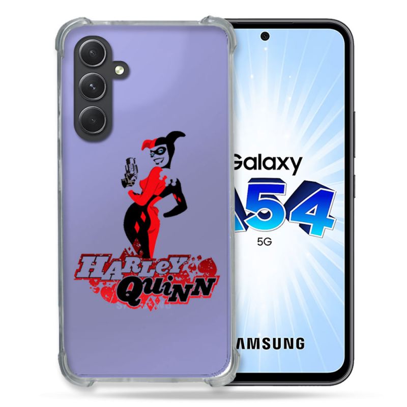 Coque Renforcée En Verre Trempé Transparente Pour Samsung Galaxy A54 5G Harley Quinn