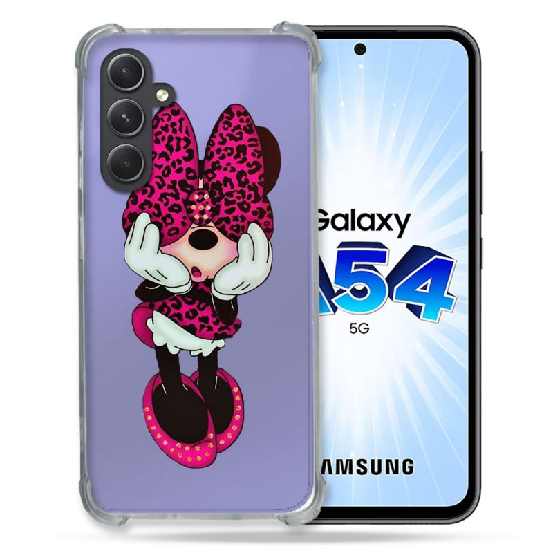 Coque Renforcée En Verre Trempé Transparente Pour Samsung Galaxy A54 5G Minnie