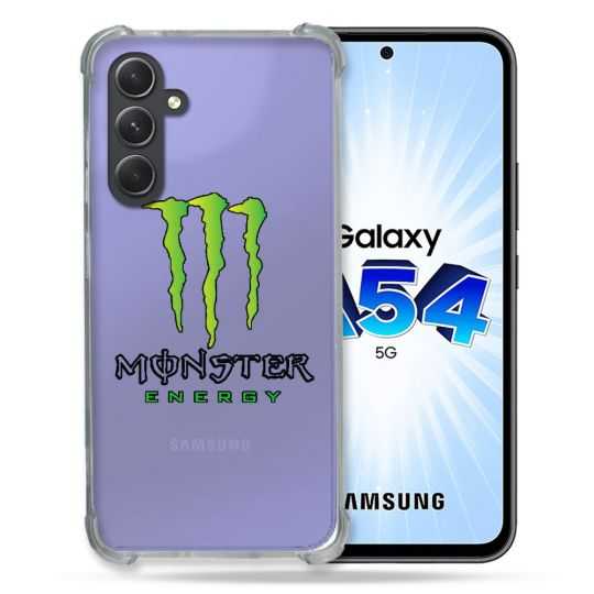 Coque Renforcée En Verre Trempé Transparente Pour Samsung Galaxy A54 5G Monster Energy