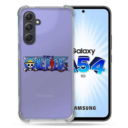 Coque Renforcée En Verre Trempé Transparente Pour Samsung Galaxy A54 5G One Piece Logo