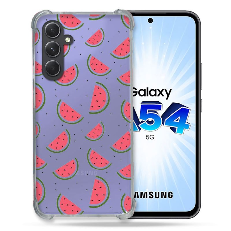 Coque Renforcée En Verre Trempé Transparente Pour Samsung Galaxy A54 5G Pasteque
