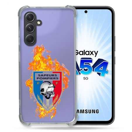 Coque Renforcée En Verre Trempé Transparente Pour Samsung Galaxy A54 5G Pompier Feu