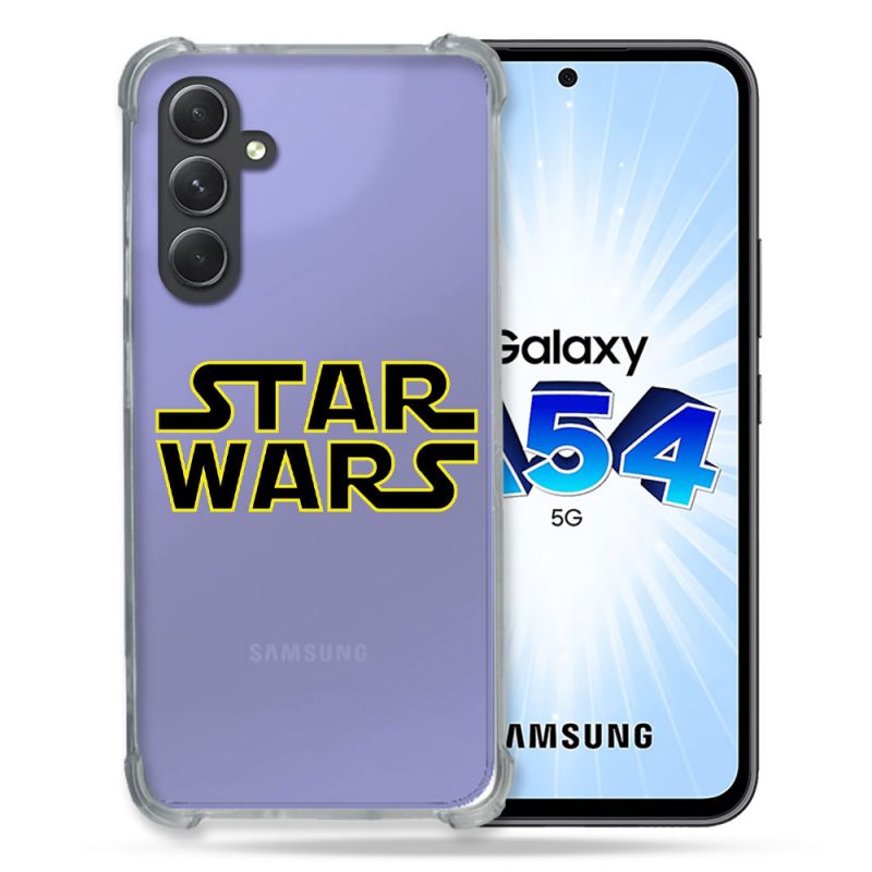 Coque Renforcée En Verre Trempé Transparente Pour Samsung Galaxy A54 5G Star Wars
