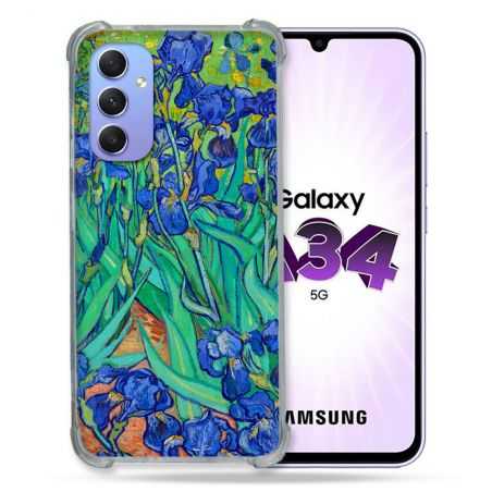 Coque Renforcée En Verre Trempé Pour Samsung Galaxy A34 5G Peinture Iris