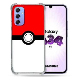 Coque Renforcée En Verre Trempé Pour Samsung Galaxy A34 5G Pokemon Pokeball
