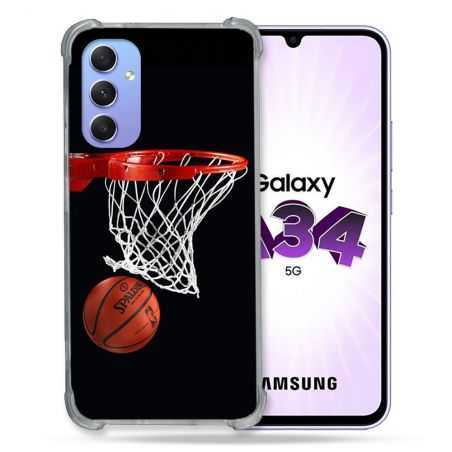 Coque Renforcée En Verre Trempé Pour Samsung Galaxy A34 5G Sport Basket Panier