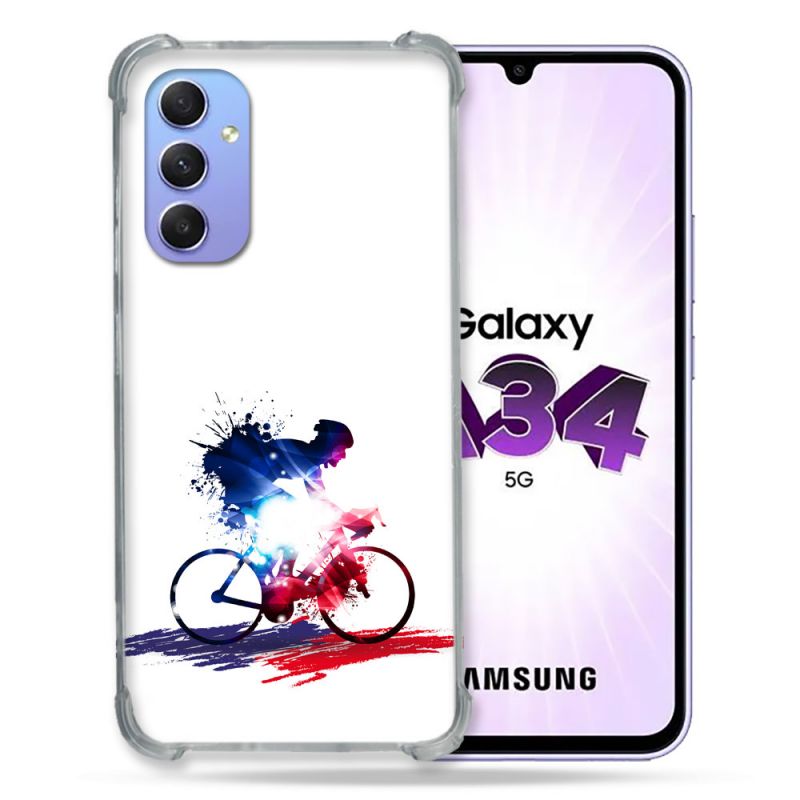 Coque Renforcée En Verre Trempé Pour Samsung Galaxy A34 5G Sport Cyclisme France